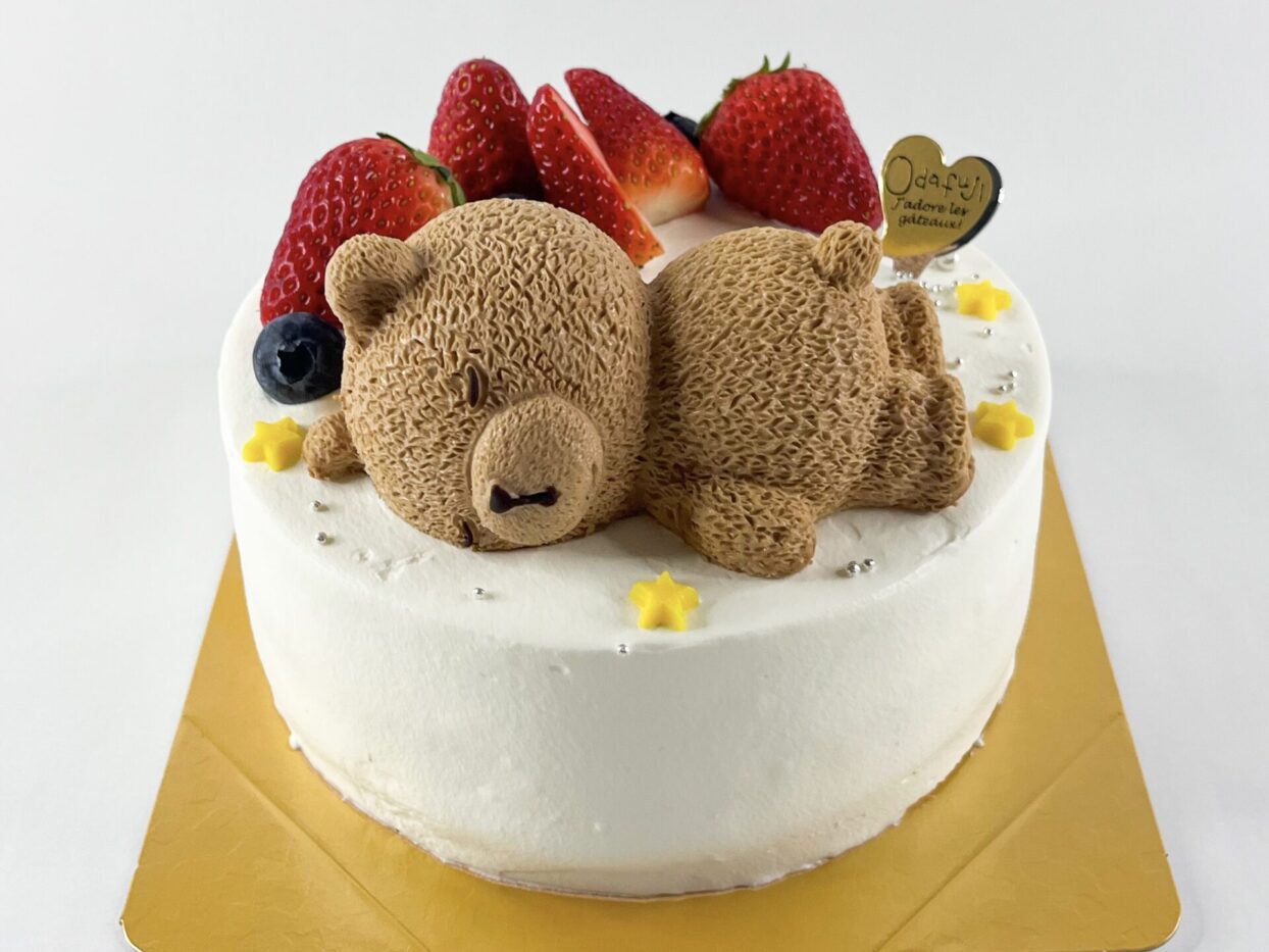 バースデーケーキかわいい くまケーキキャラクター 簡単動物スイーツ 